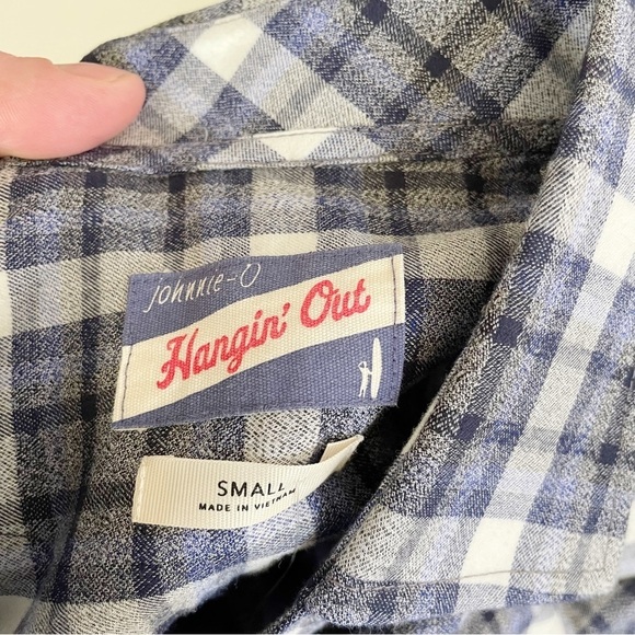Johnnie-O Bernard Lightweight Plaid Flannel Button Shirt Men’s Size Small New - Picture 7 of 9